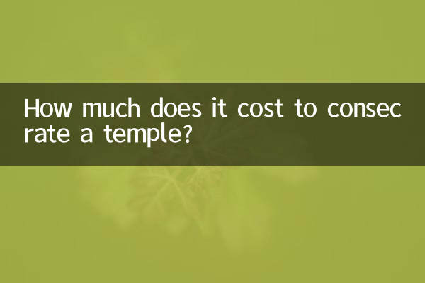 Combien coûte la consécration d’un temple ?
