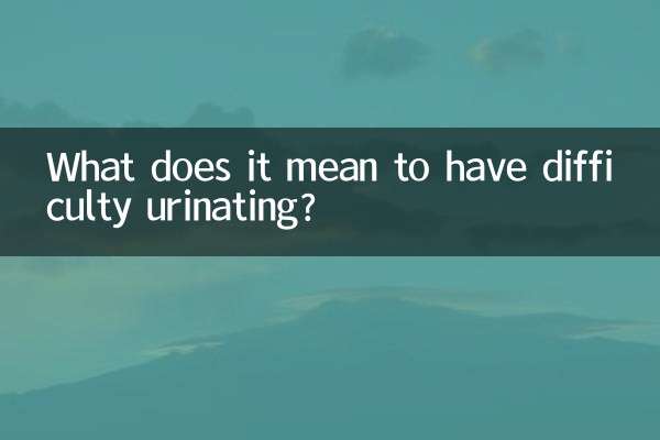 पेशाब करने में कठिनाई होने का क्या मतलब है?