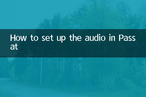 Passat এ কিভাবে অডিও সেট আপ করবেন