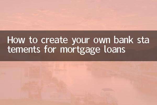 Come creare i propri estratti conto per i mutui ipotecari