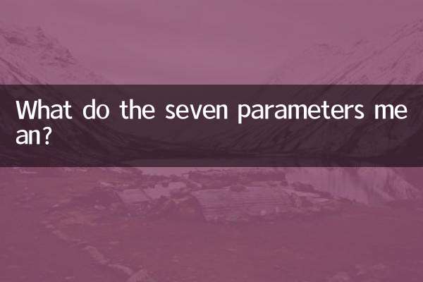 Que signifient les sept paramètres ?