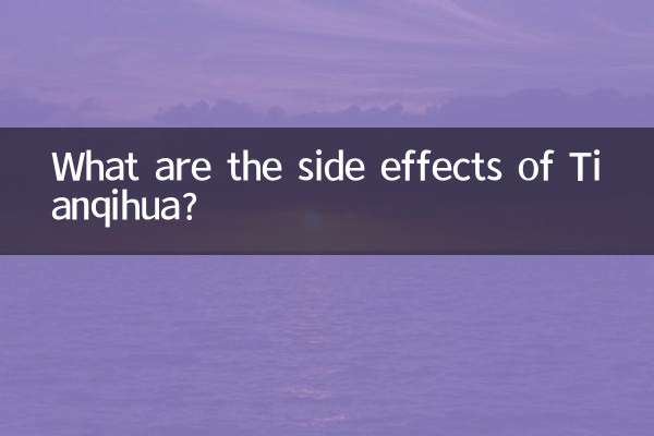 Quels sont les effets secondaires de Tianqihua ?