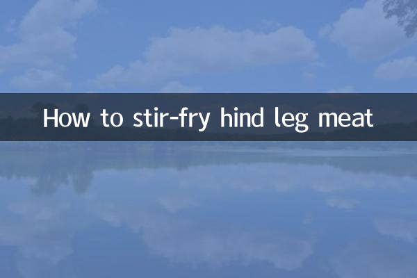 Cómo sofreír la carne de las patas traseras