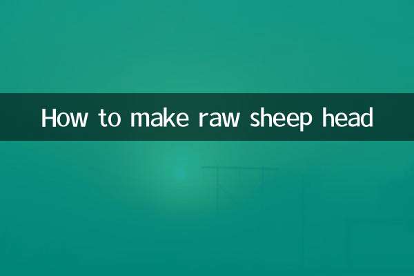 Como fazer cabeça de ovelha crua