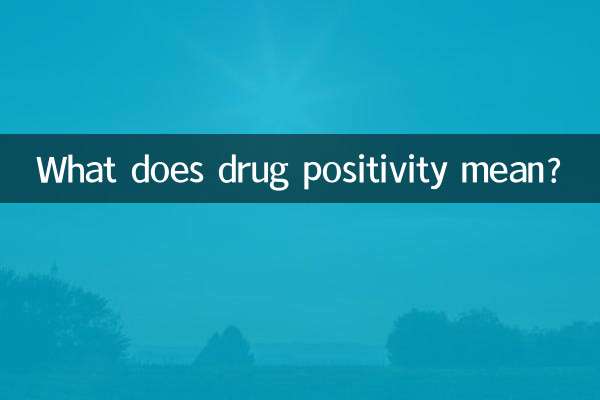 Cosa significa positività ai farmaci?