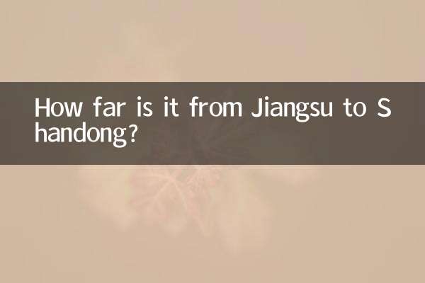 How far is it from Jiangsu to Shandong?