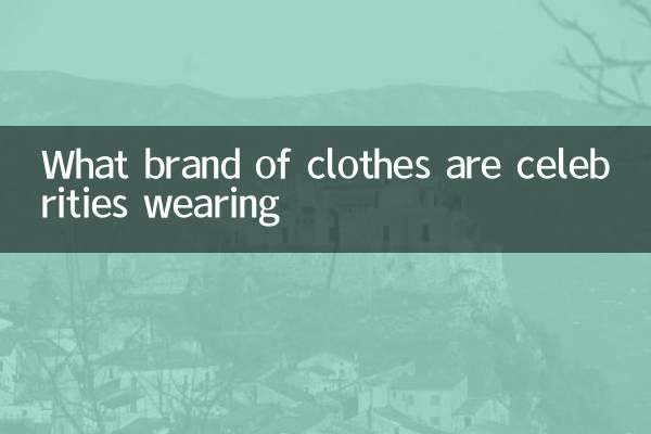 What brand of clothes are celebrities wearing