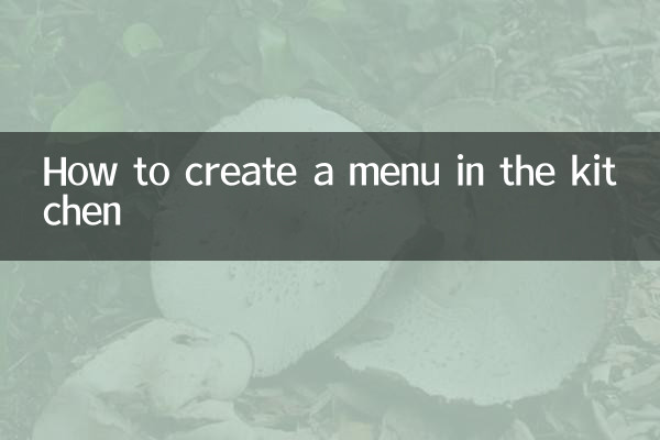 Como criar um cardápio na cozinha