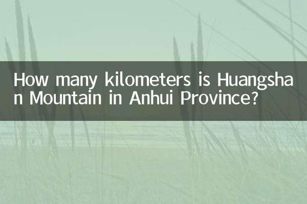 ¿Cuántos kilómetros tiene la montaña Huangshan en la provincia de Anhui?