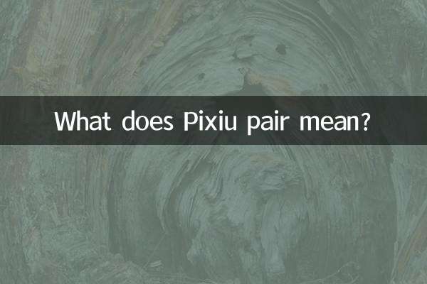What does Pixiu pair mean?