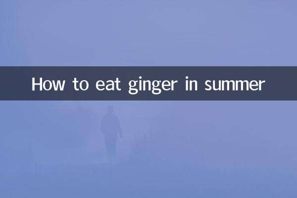 Come mangiare lo zenzero in estate
