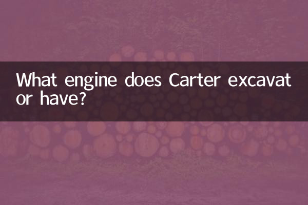 ¿Qué motor tiene la excavadora Carter?