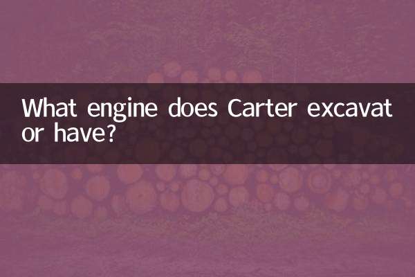 Какой двигатель у экскаватора Carter?