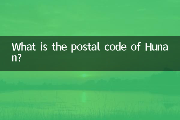 Wie lautet die Postleitzahl von Hunan?