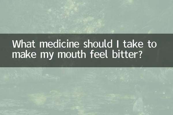 Que remédio devo tomar para deixar minha boca amarga?