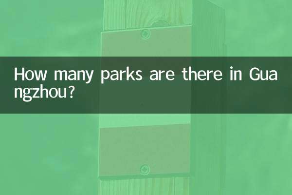 چند پارک در گوانگژو وجود دارد؟
