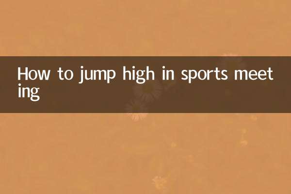 Come saltare in alto in un incontro sportivo