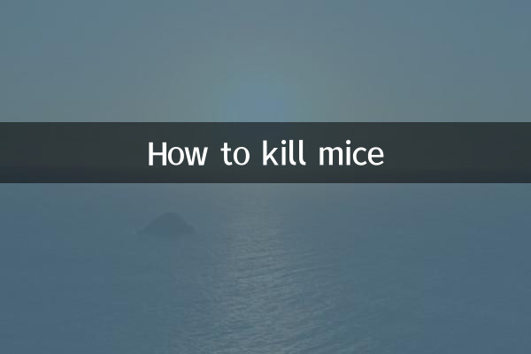 Cómo matar ratones