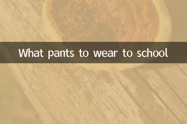 اسکول میں پہننے کے لئے کیا پتلون ہے