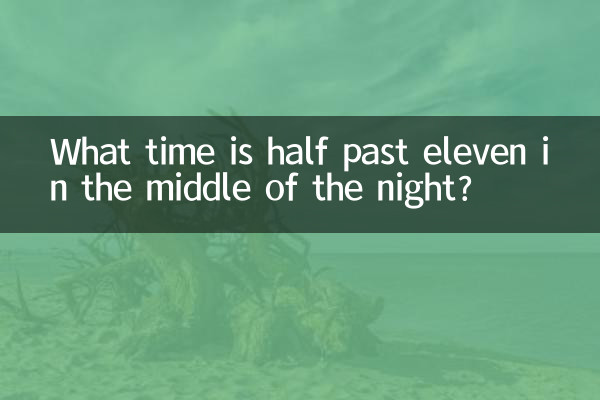 Que horas são onze e meia da noite?