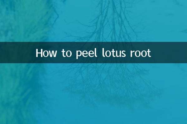 Come sbucciare la radice di loto