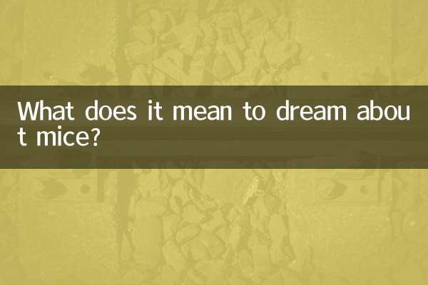 쥐꿈 해몽은 무슨 뜻인가요?