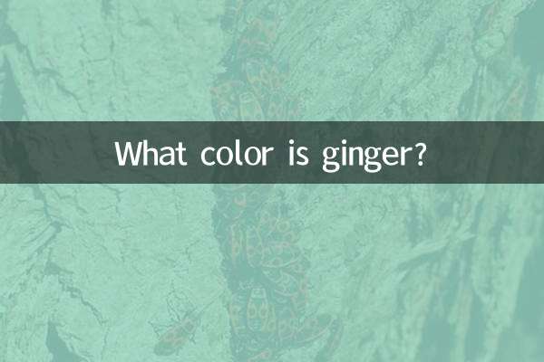 생강은 무슨 색인가요?