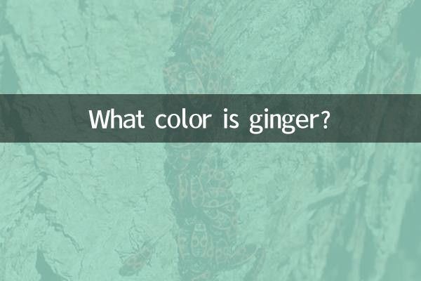 생강은 무슨 색인가요?