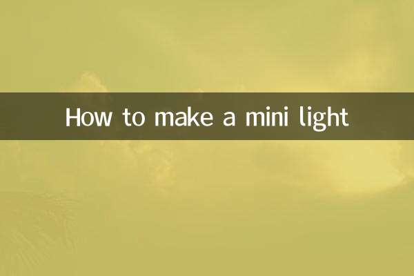 Cómo hacer una mini luz