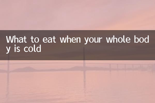 O que comer quando todo o seu corpo está frio