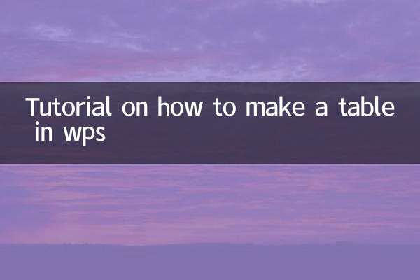 Tutorial on how to make a table in wps
