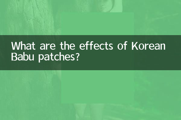 What are the effects of Korean Babu patches?