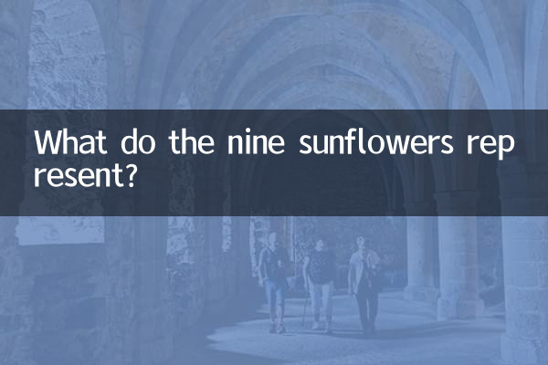 Was stellen die neun Sonnenblumen dar?