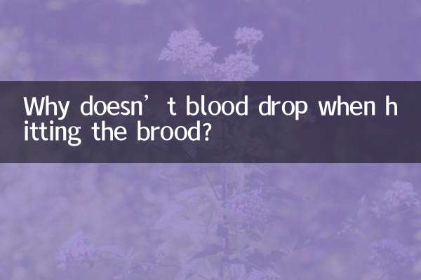 Warum tropft kein Blut, wenn es auf die Brut trifft?