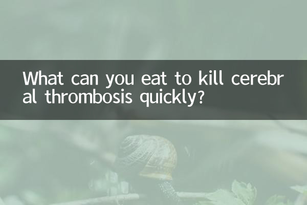 ¿Qué se puede comer para matar rápidamente la trombosis cerebral?