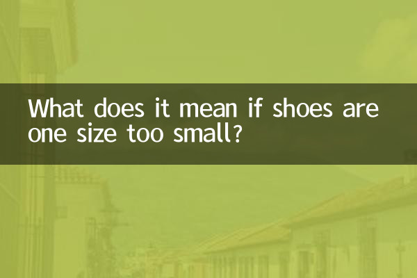 신발이 한사이즈 작으면 무슨 뜻인가요?