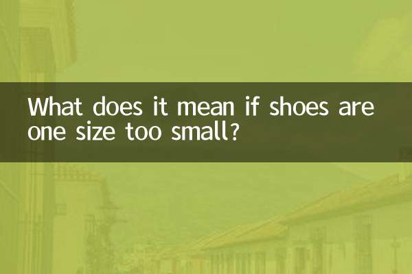 신발이 한사이즈 작으면 무슨 뜻인가요?