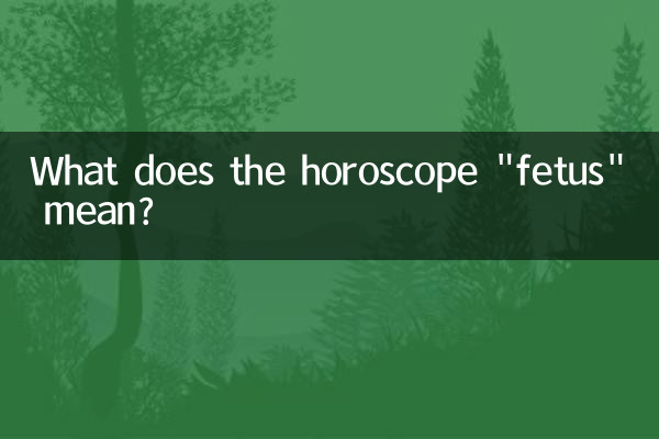 ホロスコープの「胎児」は何を意味するのでしょうか?