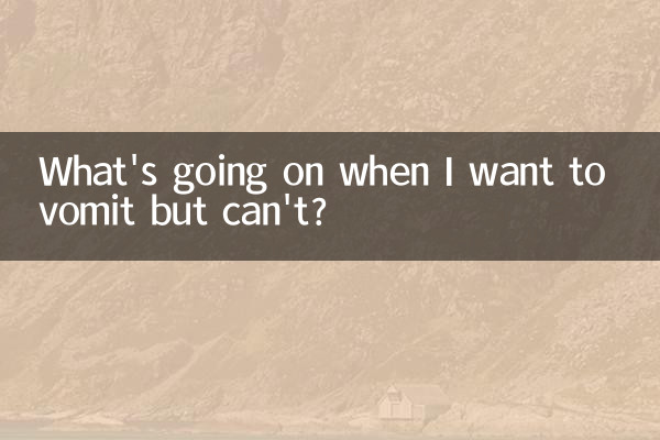 What's going on when I want to vomit but can't?