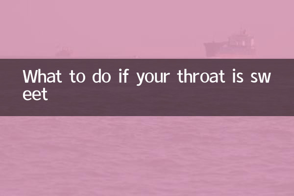 喉が甘い場合の対処法