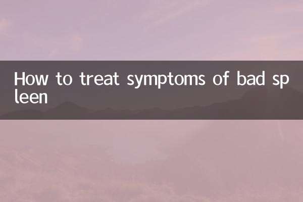How to treat symptoms of bad spleen