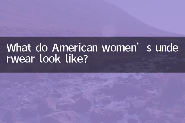 Che aspetto ha la biancheria intima delle donne americane?