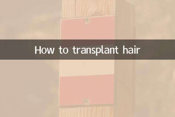 بالوں کی پیوند کاری کیسے کریں