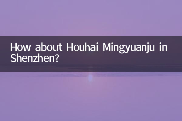Et Houhai Mingyuanju à Shenzhen ?