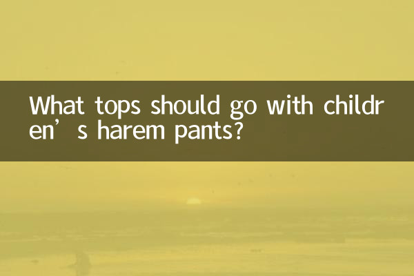 Welche Oberteile passen zu den Haremshosen für Kinder?