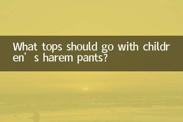Welche Oberteile passen zu den Haremshosen für Kinder?
