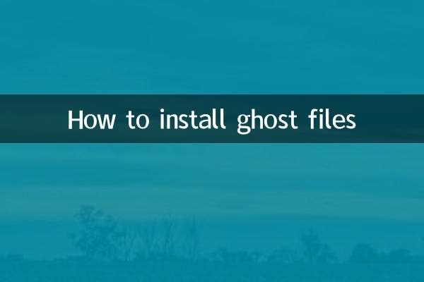 How to install ghost files