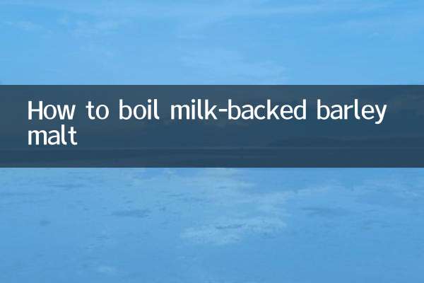 Cómo hervir malta de cebada con leche