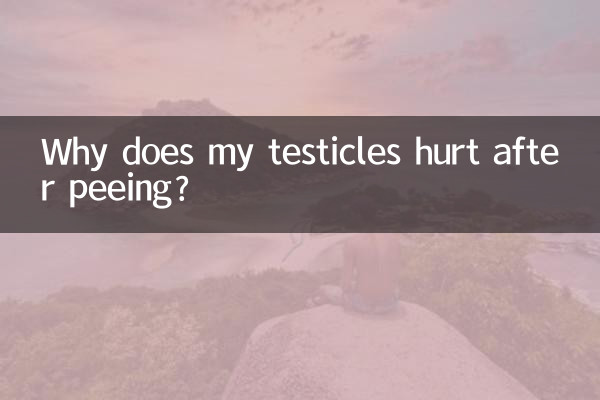 প্রস্রাব করার পরে কেন আমার অণ্ডকোষ ব্যথা করে?