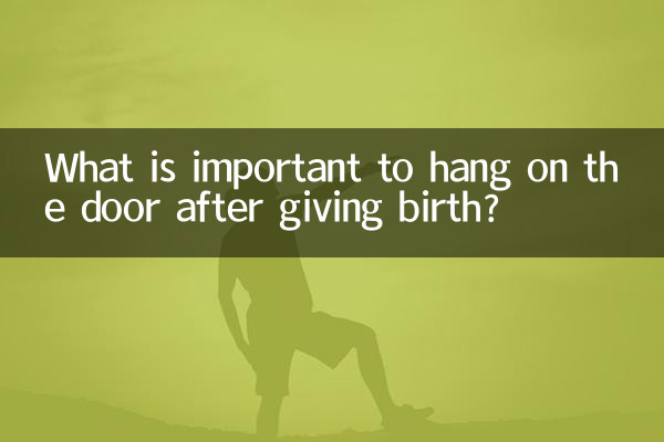 What is important to hang on the door after giving birth?